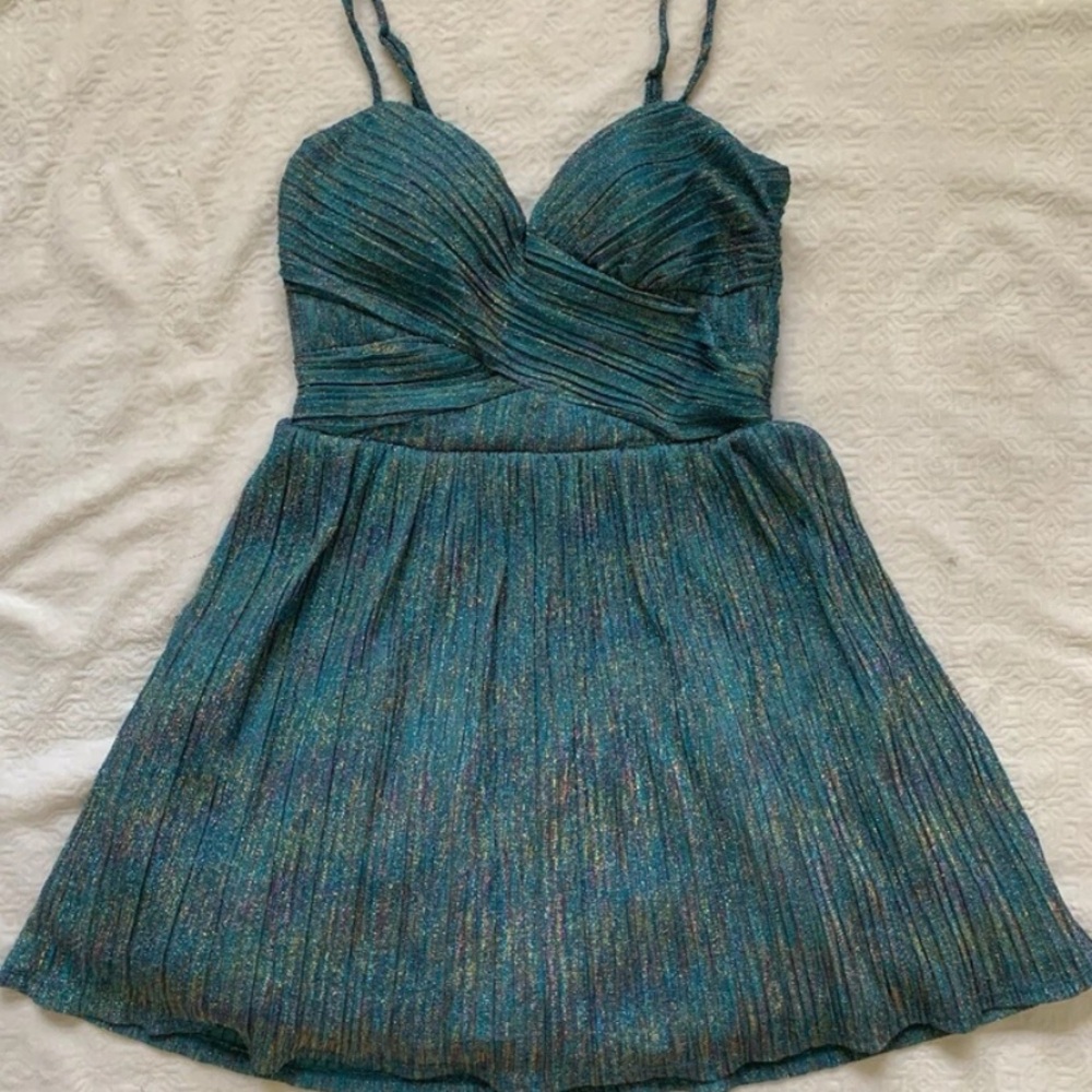 City Vibe Fairy Whimsical homecoming Prom Teal dress sparkling 7